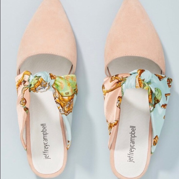 Jeffrey Campbell Blush Scarf Charlin Bow Mules NWT - Picture 5 of 8